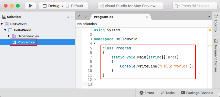 visual studio for mac open unit test and application